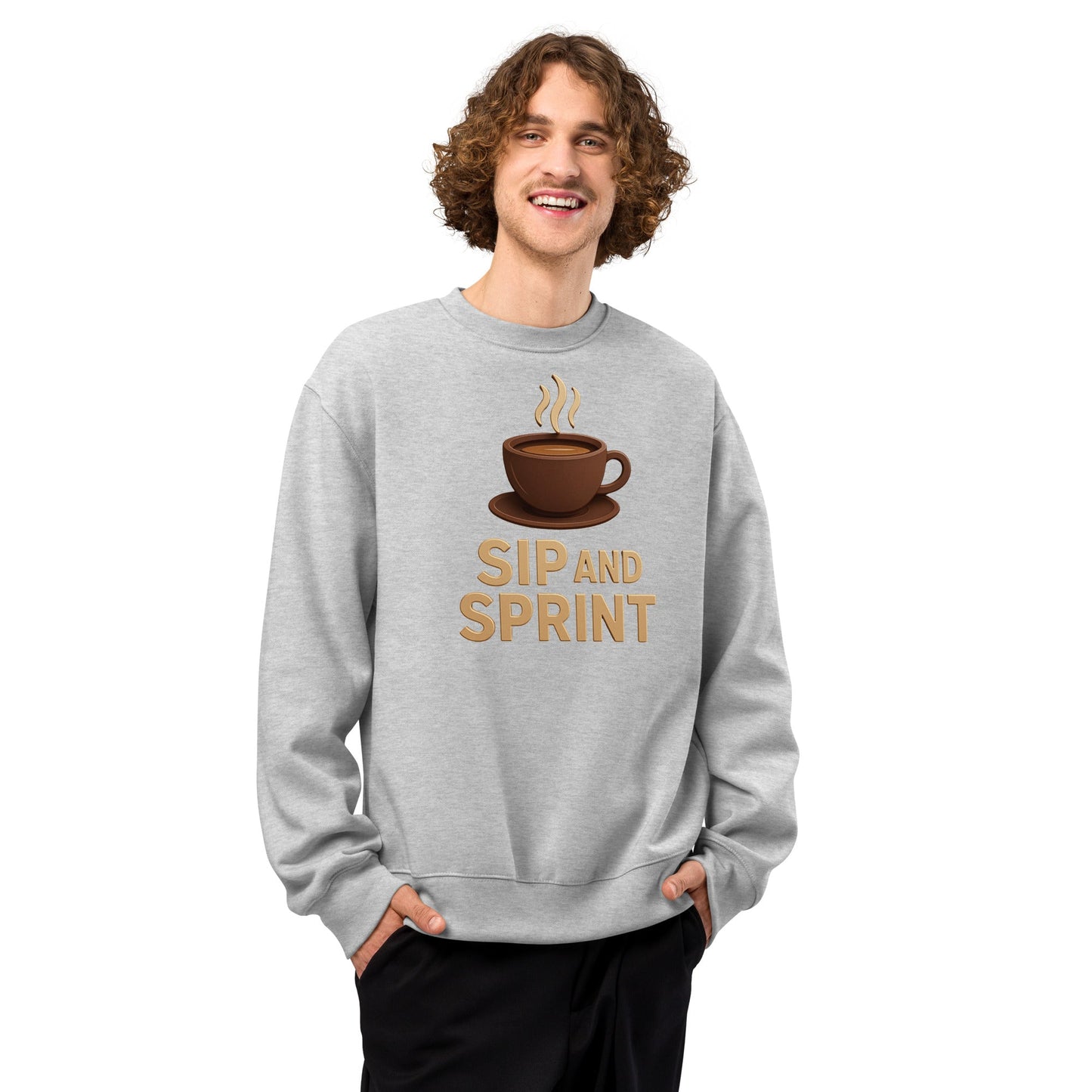 Oversized heavyweight sweatshirt - Sip and Sprint