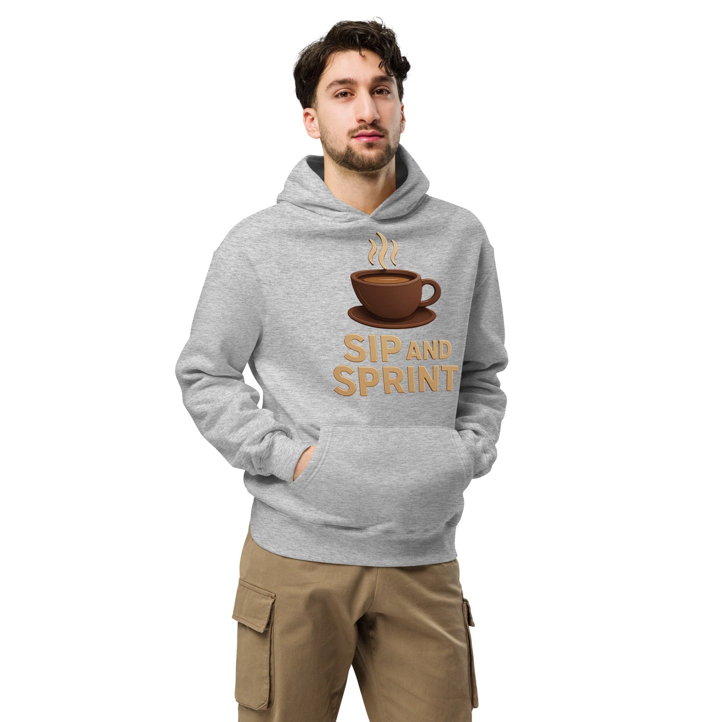 Unisex oversized hoodie - Sip and Sprint