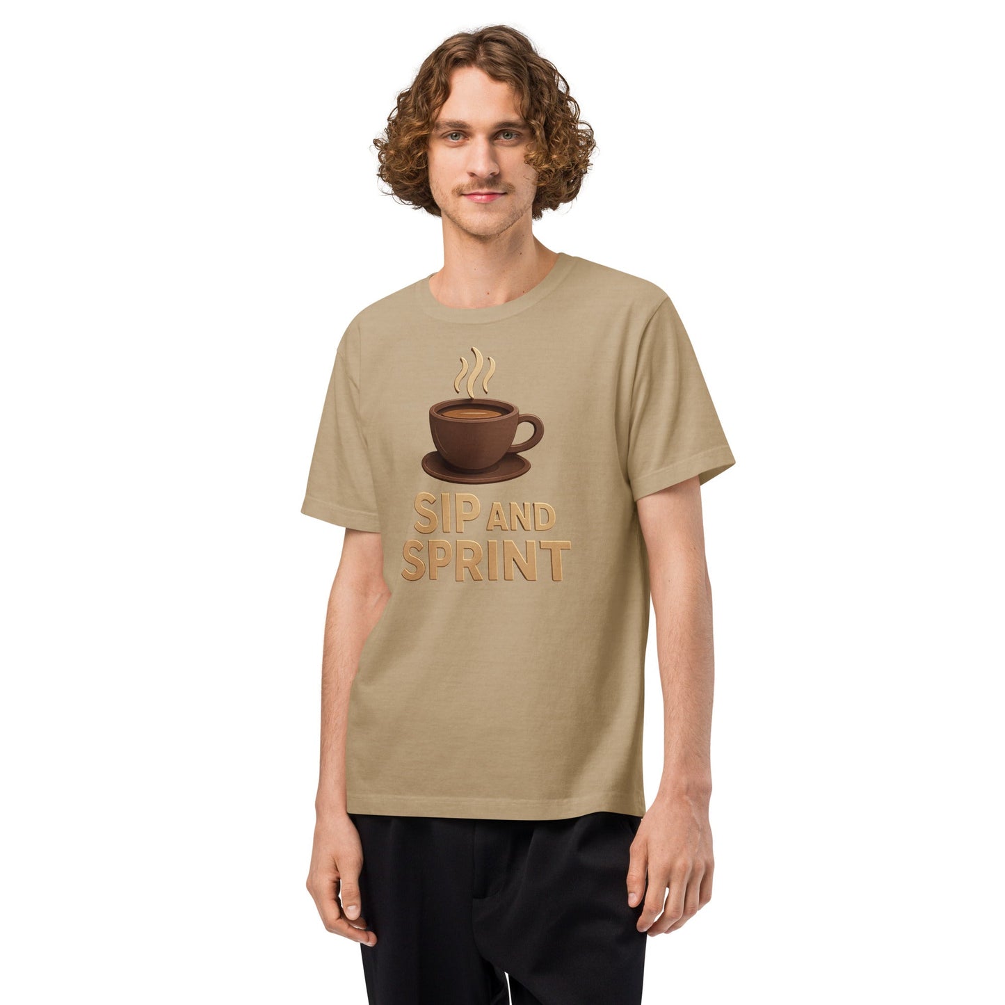 Unisex oversized t-shirt - Sip and Sprint