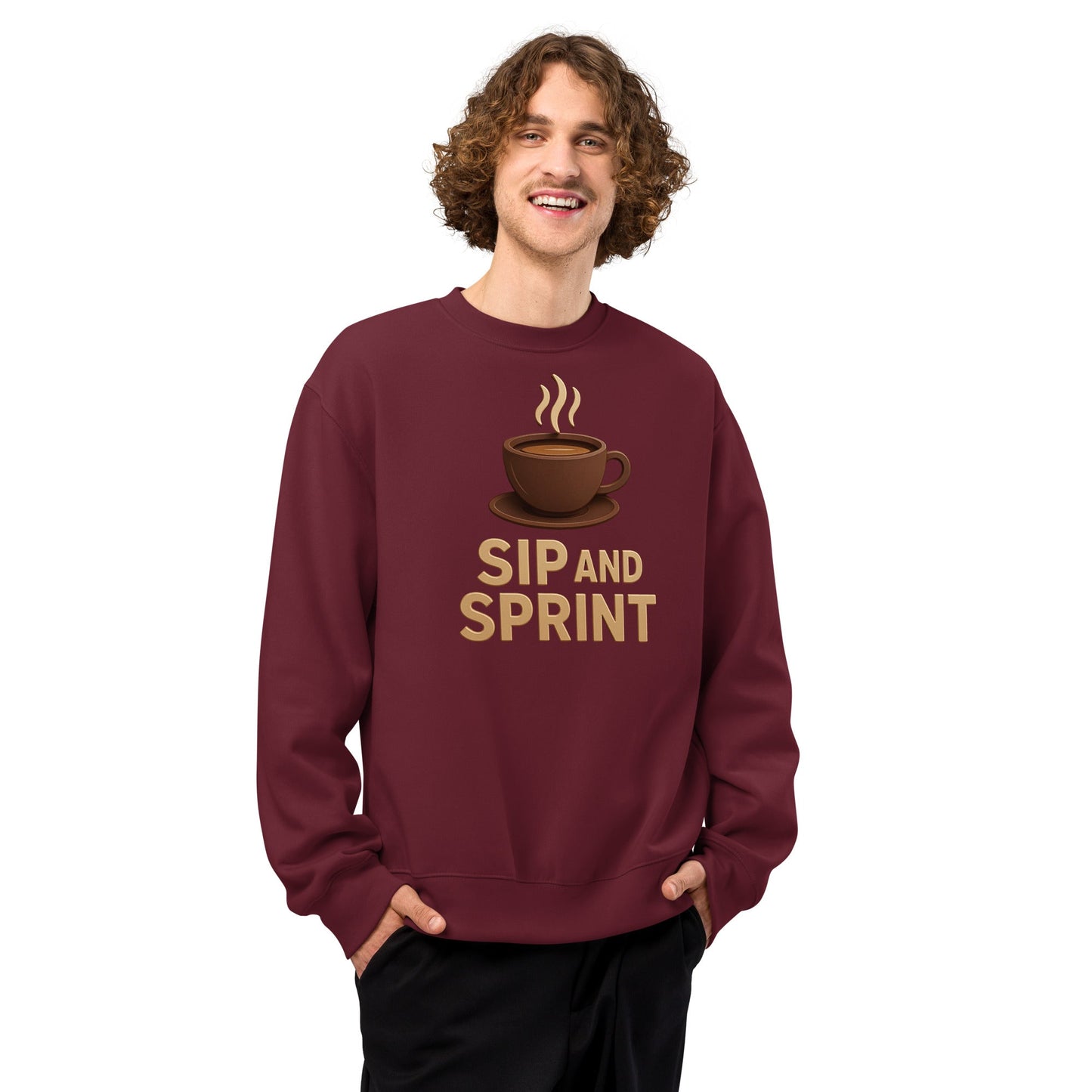 Oversized heavyweight sweatshirt - Sip and Sprint