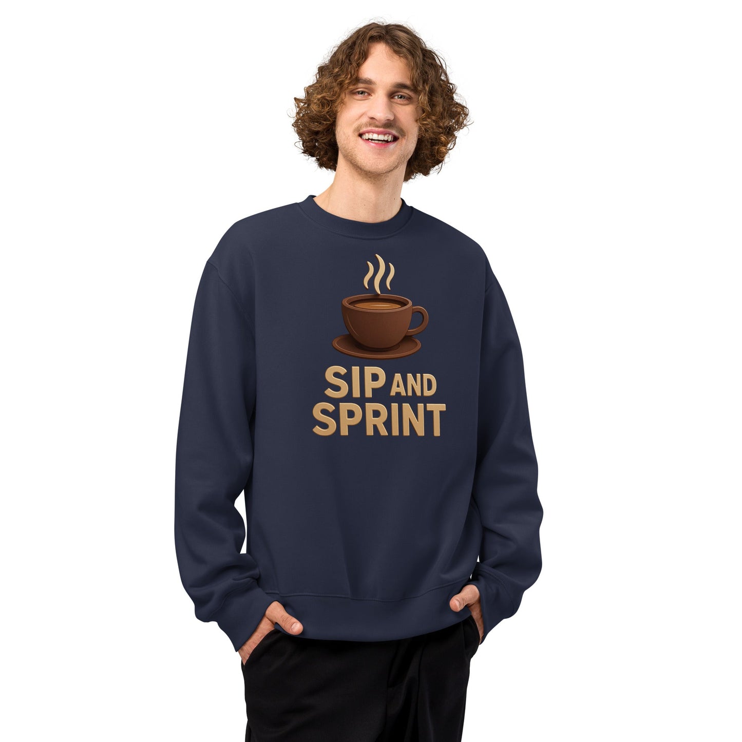 Oversized heavyweight sweatshirt - Sip and Sprint