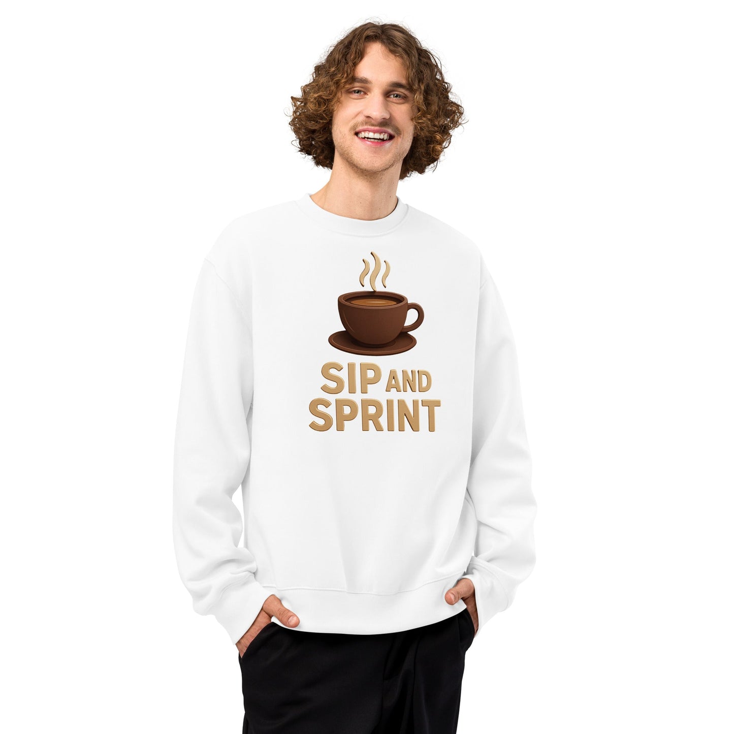 Oversized heavyweight sweatshirt - Sip and Sprint