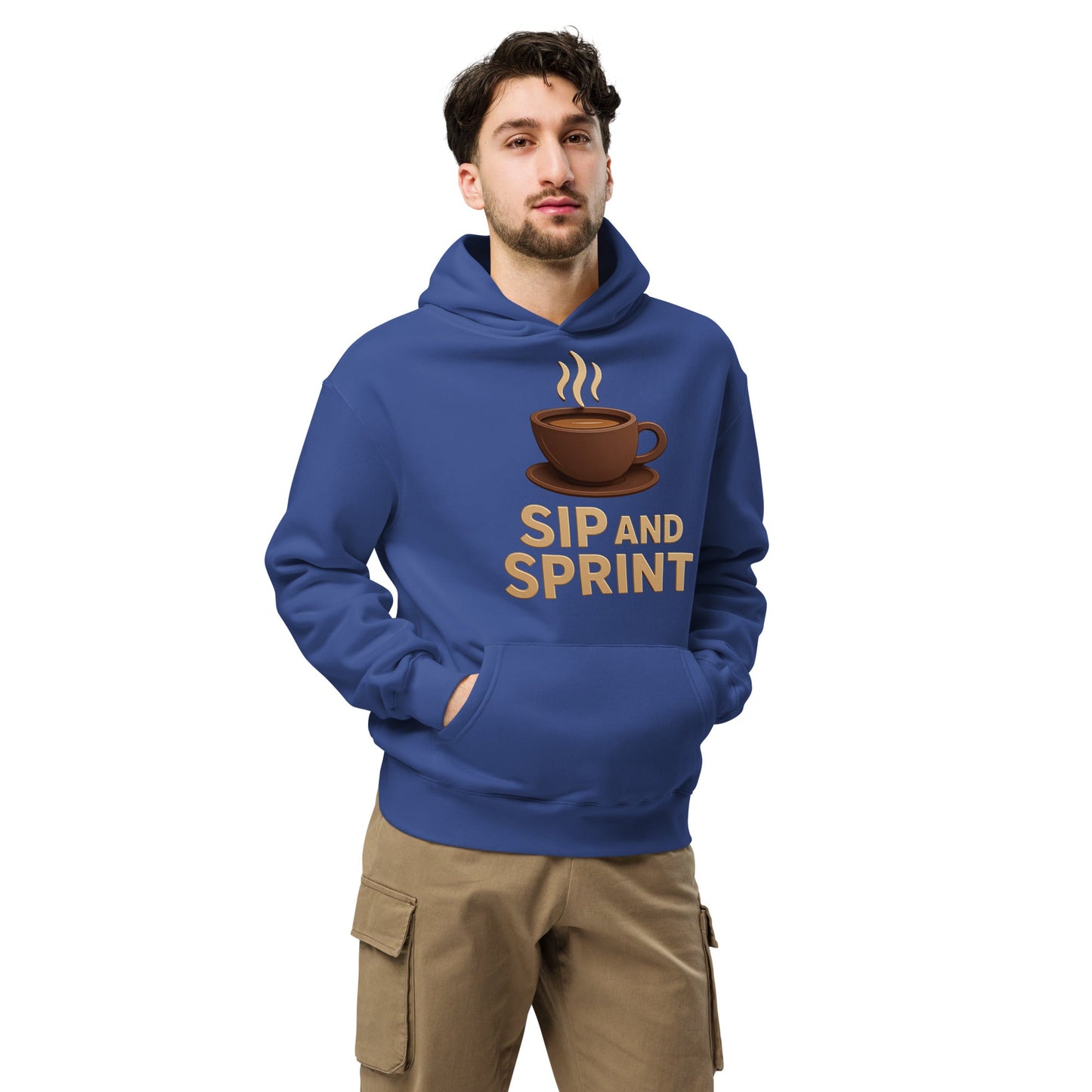 Unisex oversized hoodie - Sip and Sprint