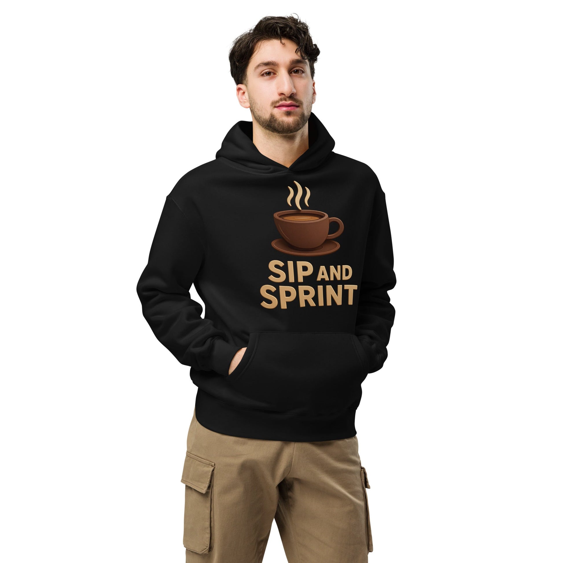 Unisex oversized hoodie - Sip and Sprint