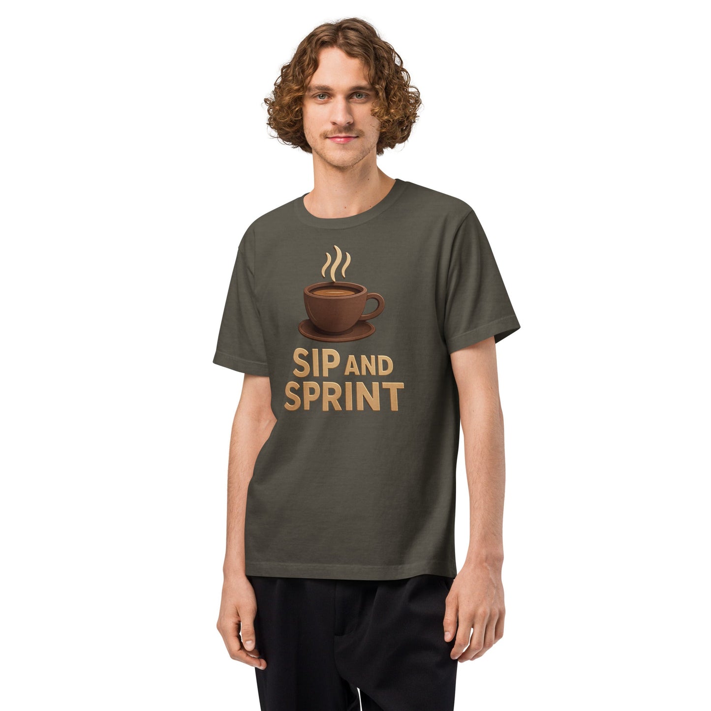 Unisex oversized t-shirt - Sip and Sprint