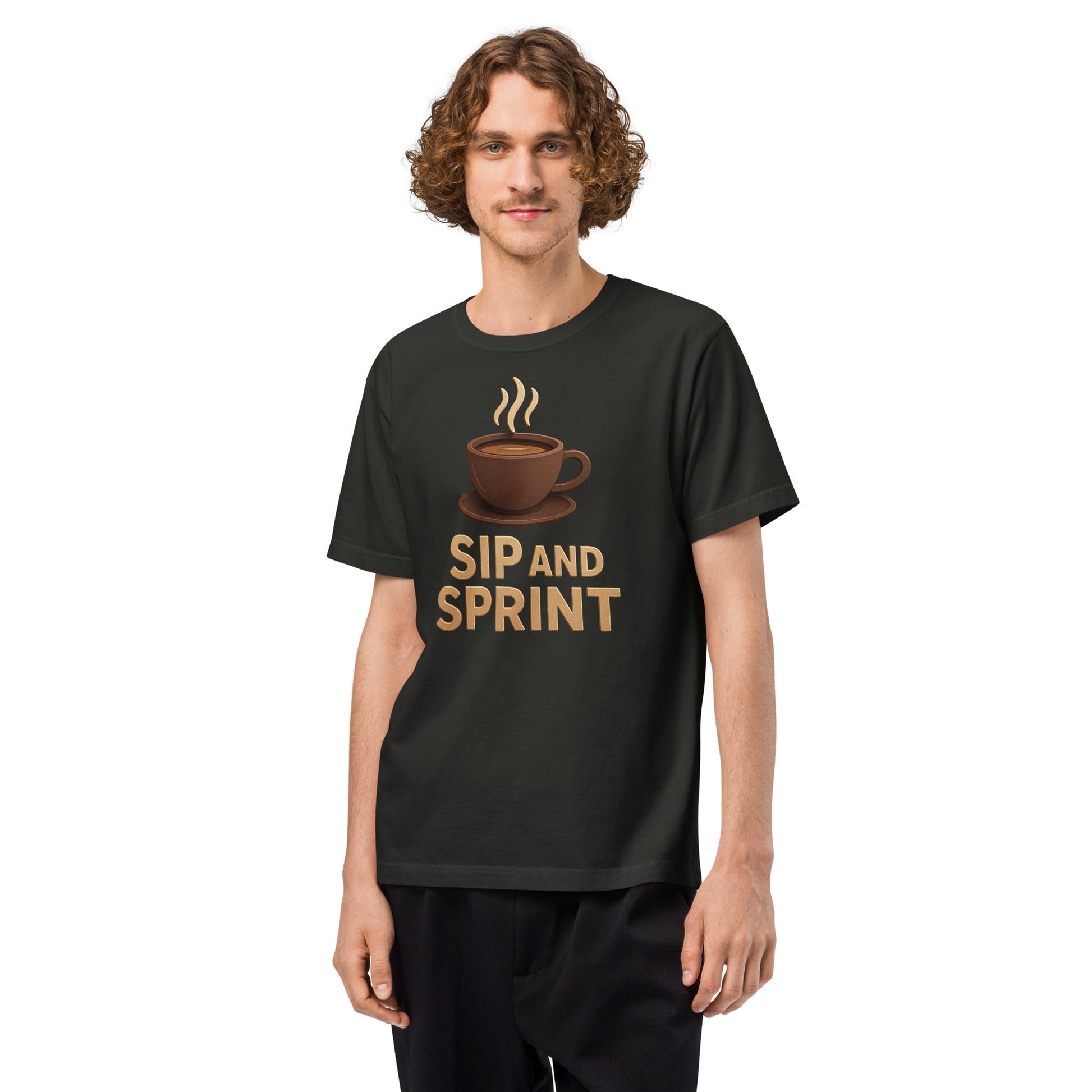 Unisex oversized t-shirt - Sip and Sprint