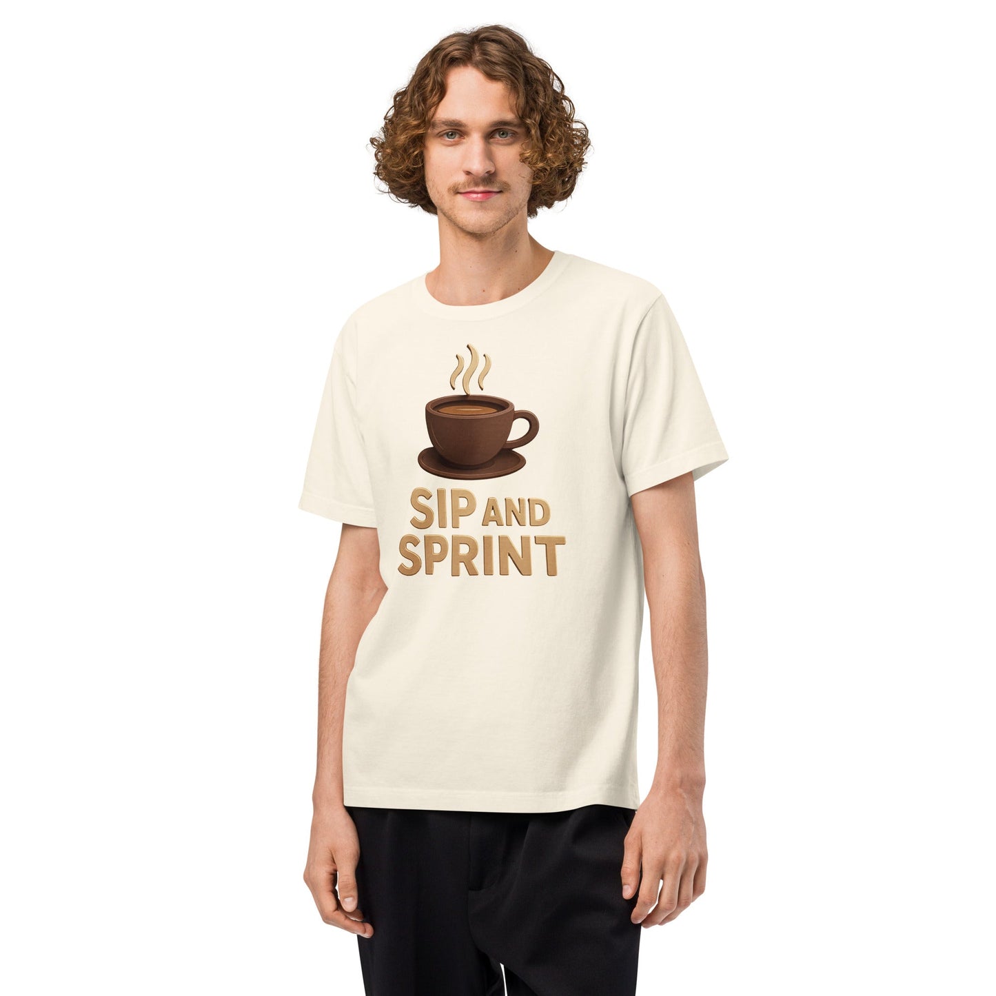 Unisex oversized t-shirt - Sip and Sprint