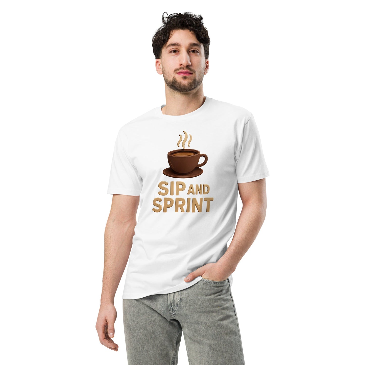 Unisex premium t-shirt - Sip and Sprint