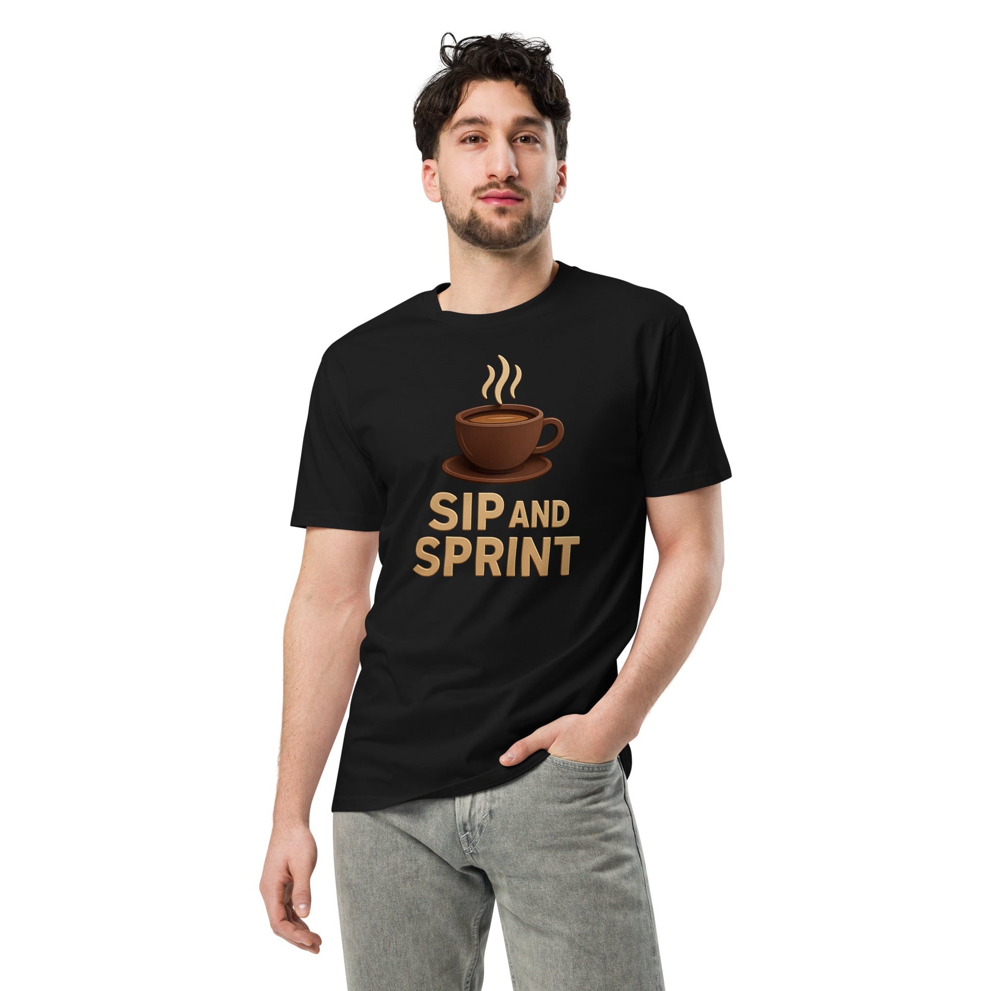 Unisex premium t-shirt - Sip and Sprint