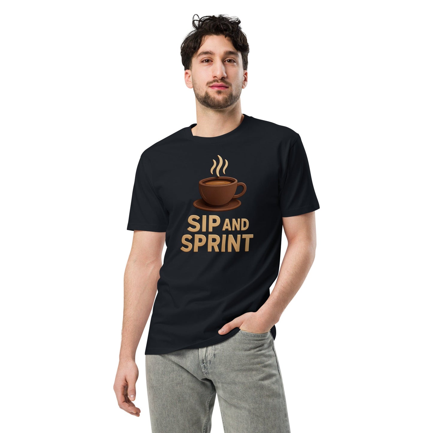 Unisex premium t-shirt - Sip and Sprint